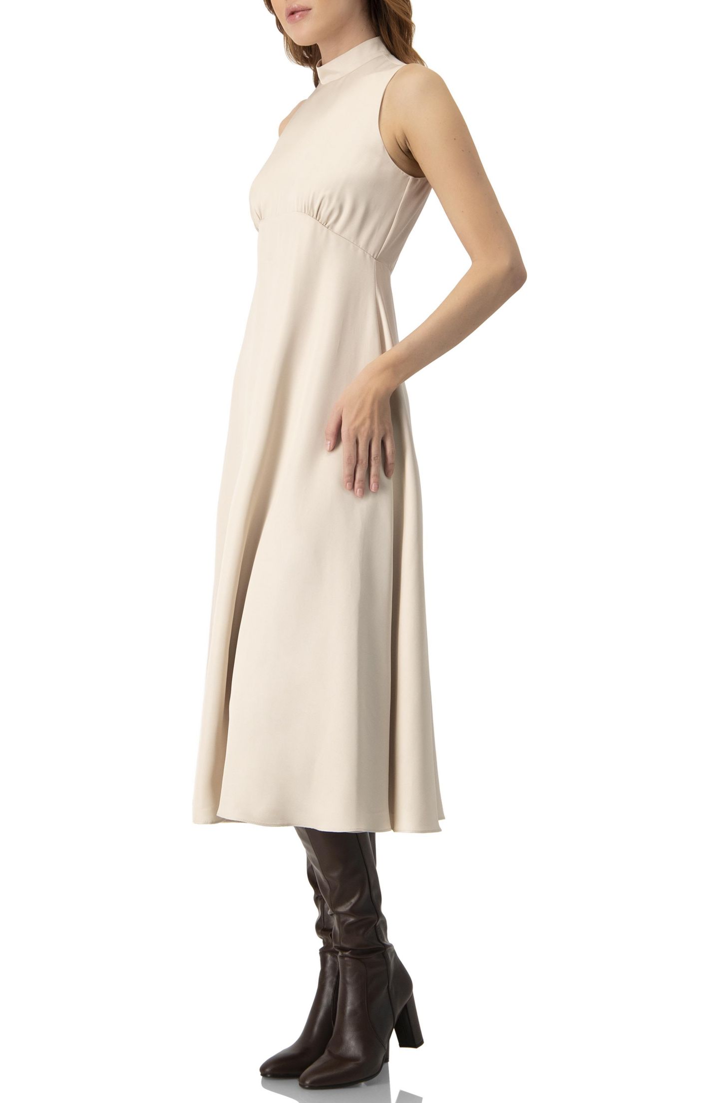 Женское платье Ivonne Sleeveless High Neck Midi, цвет: Слоновая кость — фото 3