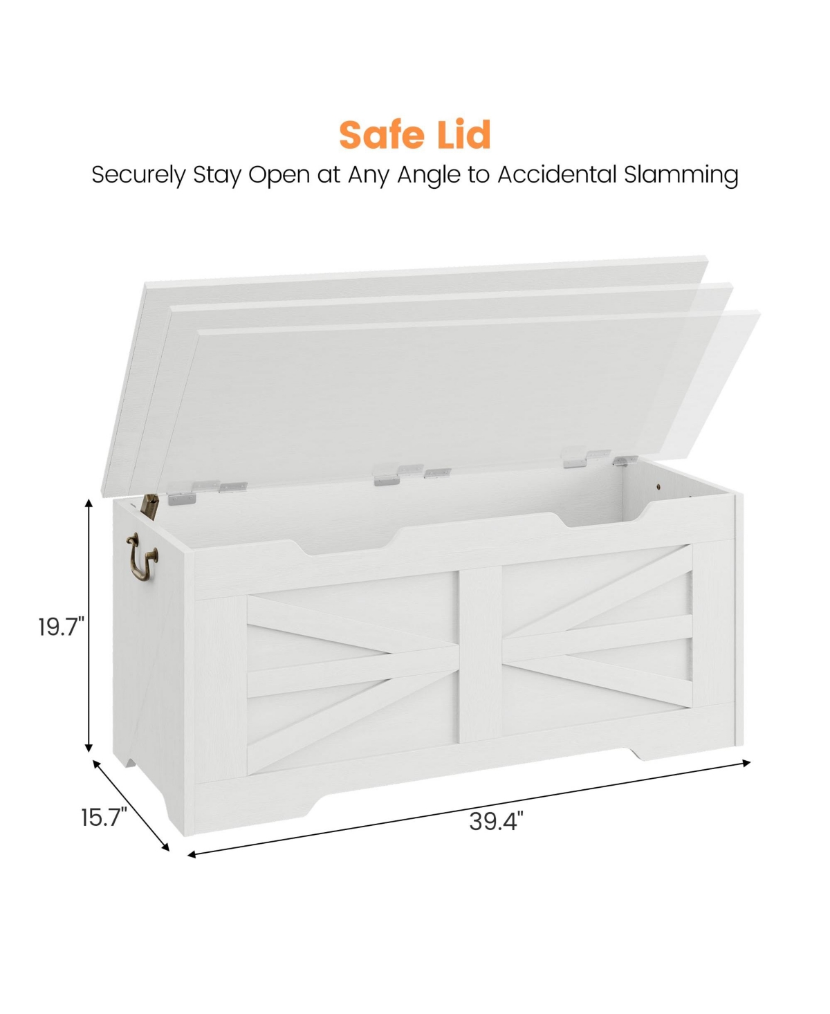 gaomon 39.4-Inch Wooden Toy Chest & Storage Bench