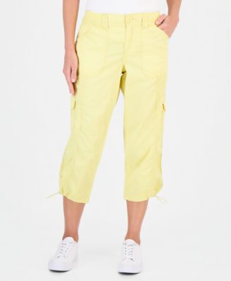 Women's Mid-Rise Cargo Capri Pants