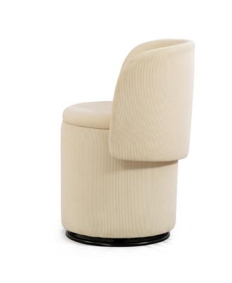 Streamdale Stylish Swivel Barrel Chair with Storage & Free Cat Bed