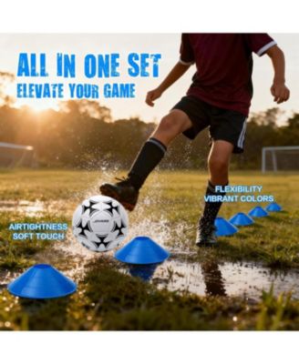 Pro-Grade 4x3ft Pop-Up Soccer Goal for Kids – Durable 5-Layer Tear-Resistant Net & 10mm Poles, Portable Training Set with Size 4 Ball