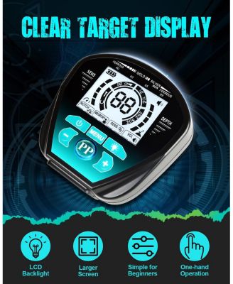 Metal Detector for Adults Waterproof, High-Accuracy Pinpointer Set, 4 Mode, 9" Coil, Backlight LCD, All Metal/Disc Modes for Junior & Youth