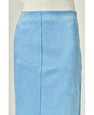 Women's Suede Midi Skirt