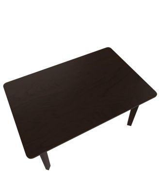 Streamdale Rustic Farmhouse Dining Table - Solid Wood, Modern Espresso