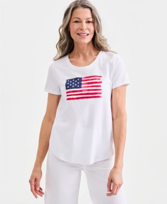 Women's Americana Graphic Short-Sleeve Crewneck T-Shirt