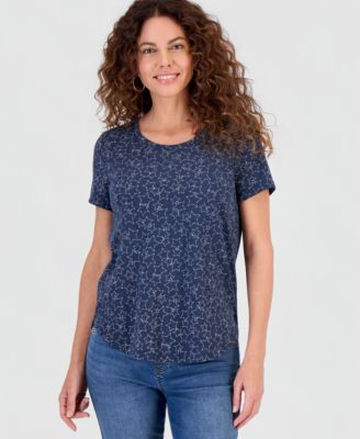 Women's Printed Short-Sleeve Crewneck T-Shirt