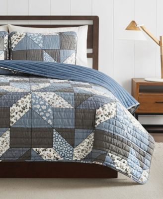 Jianna Patchwork Reversible 3-Pc. Quilt Sets, Full/Queen