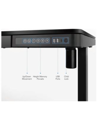 EW8W Height Adjustable Standing Desk, White