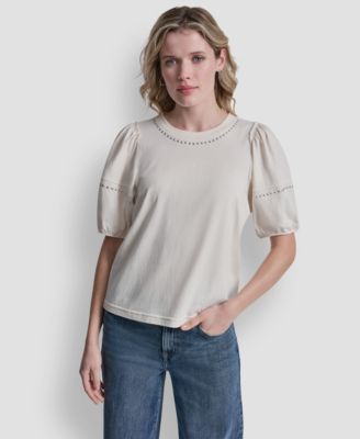 Women's Dome Studs Mini Sleeve T-Shirt