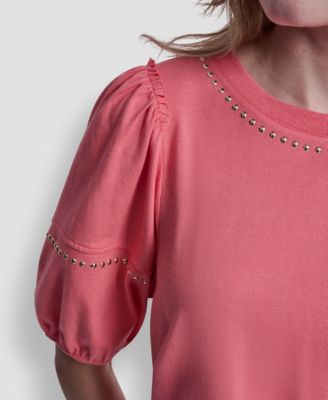 Women's Dome Studs Mini Sleeve T-Shirt