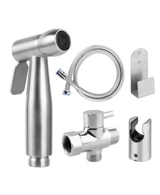 Stainless Steel Handheld Bidet Sprayer for Toilet, Bathroom Bidet Accessory Attachment with Hose - Brushed Nickel