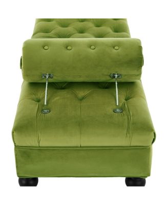  Elegant Tufted Bench with Two Pillows