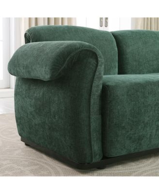 Modular Chenille Sofa with Iron Frame