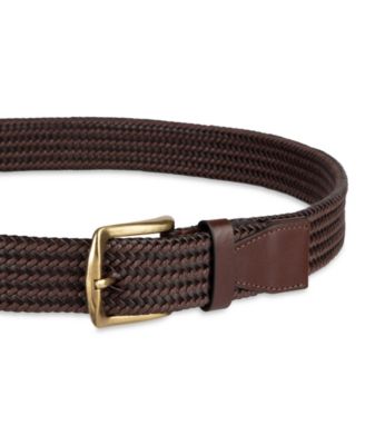 Men's Fully Adjustable Leather Braided Belt