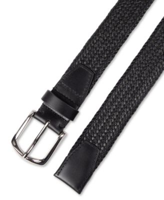 Men's Fully Adjustable Leather Braided Belt