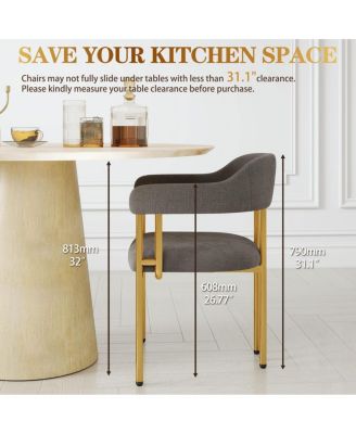 Dining Chair 2505  Fabric Golden Finish