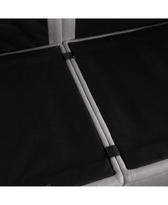  109" Contemporary L-Shaped Chenille Sectional Sofa with Storage Ottoman