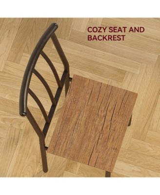 Dining Table Set for 2 Kitchen Table and Chairs with Wine Rack 3 Piece Square Dining Room Table Set for Small Space Apartment