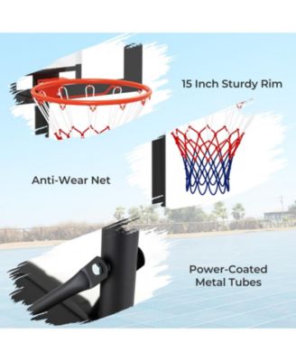 3.3-7 Feet Portable Adjustable Outdoor Kids Basketball Hoop Goal