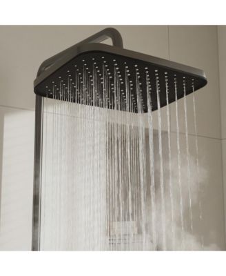 3-Spray Shower Faucet 2.5 GPM with Button Control, LED Display, and 3-Mode Hand Shower