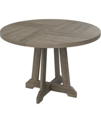 Round Dining Table for 4 47 Inch Wooden Kitchen Circle Dinner Table with Sturty Legs for Dining Room Kitchen