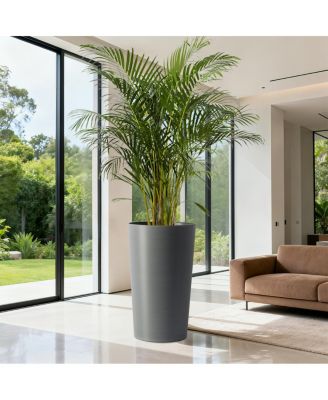  2 Pack 21.7" Tall Square Planters for Outdoor Plants