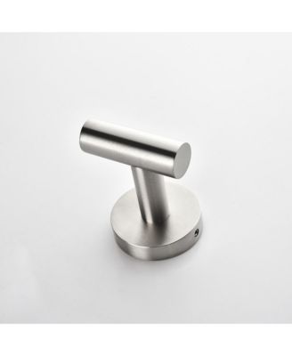 3 - Piece Bathroom Hardware Set, Toilet Paper Holder, Clothes Hook and Towel Rack Ring, Stainless Steel Bath Accessories - Brushed Nickel