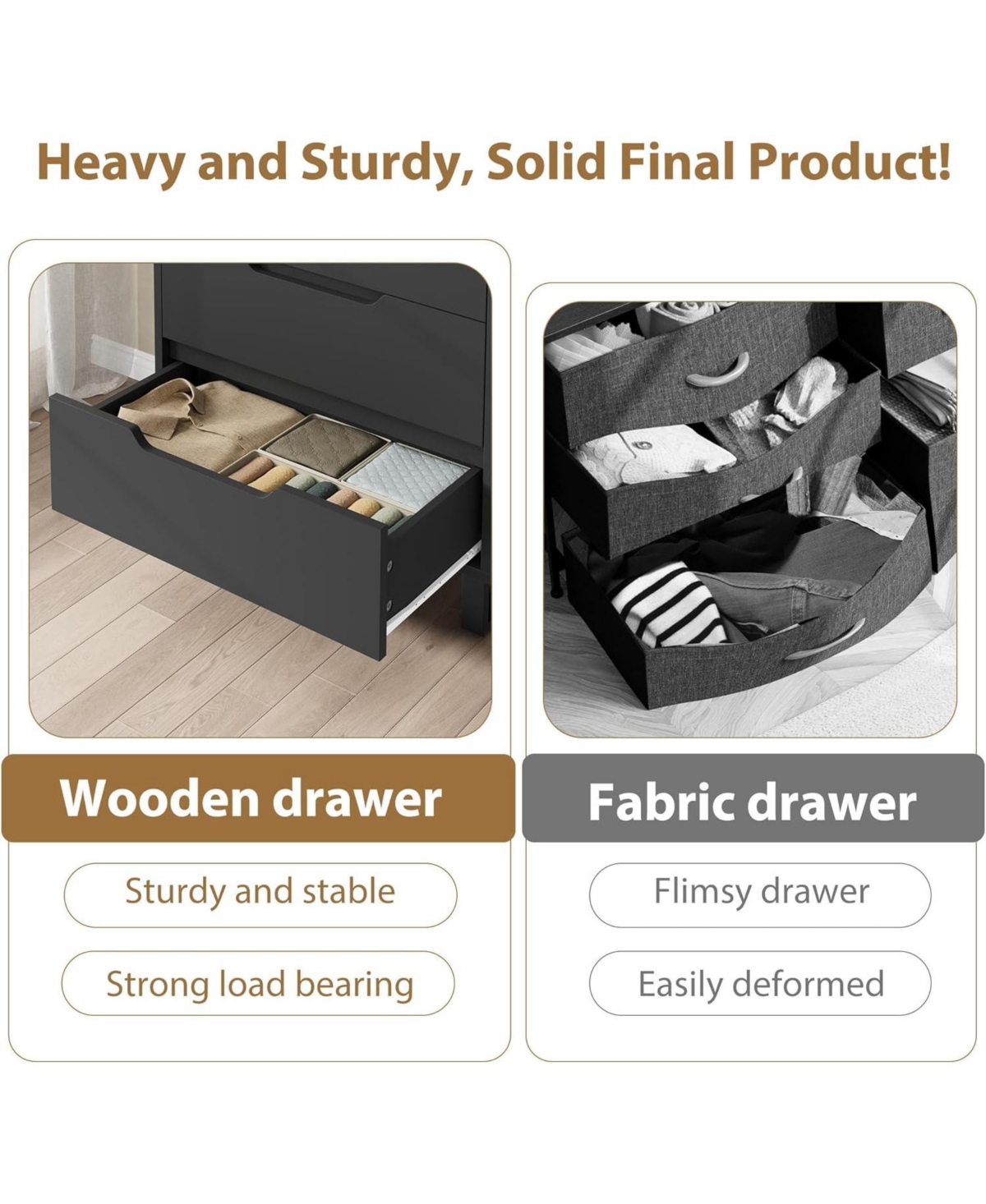 gaomon 4 Drawer Tall Dresser