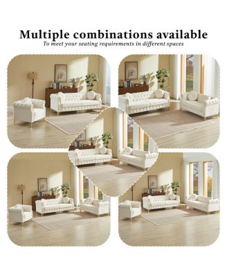 Velvet Fabric Customizable Armrest Sofa