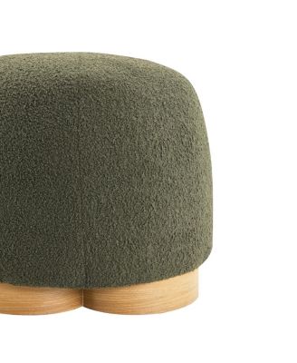 Fully Assembled Teddy Fabric Ottoman Footstool