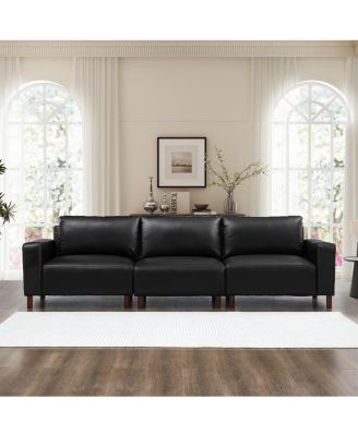 112" Luxury PU Leather Sofa