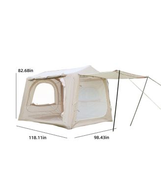 Inflatable Camping Tent - Easy Setup, 4-Season, Waterproof, 4-8 Person