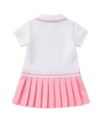 Baby Girls' Polo Collar Dress & Panties with Hairclip, 2-Piece Set