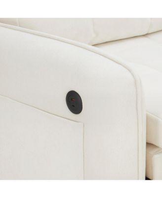 3-in-1 Sleeper Chair Bed, 80" Extra Long Pull Out Sofa with USB Charging & Storage