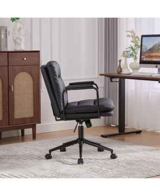 Office Chair, Mid Back Home Office Desk Task Chair with Wheels and Arms