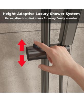 Adjustable Height 4-In-1 Shower System With LED Temperature Display