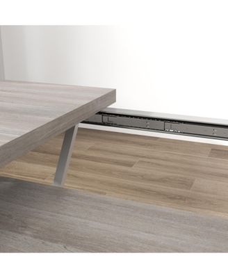 47"-63" Expandable Dining Table Extendable Kitchen Table Distressed