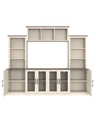  Wall Unit Entertainment Center with Charging Station & USB