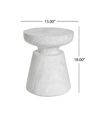 Streamdale Outdoor Ponti Travertine Side Table