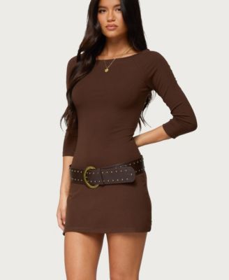 Women's Jadey Boat Neck Mini Dress