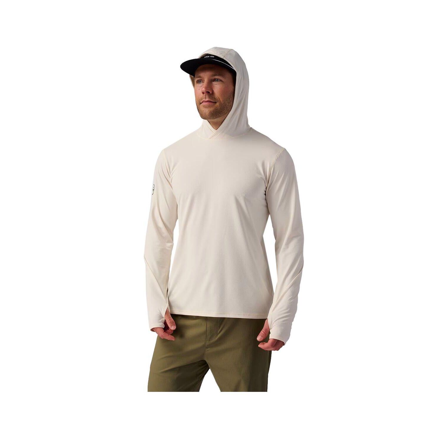 Мужское худи Backcountry Tahoe Sun Performance Shirts Long Sleeve, цвет: Egret — фото 7