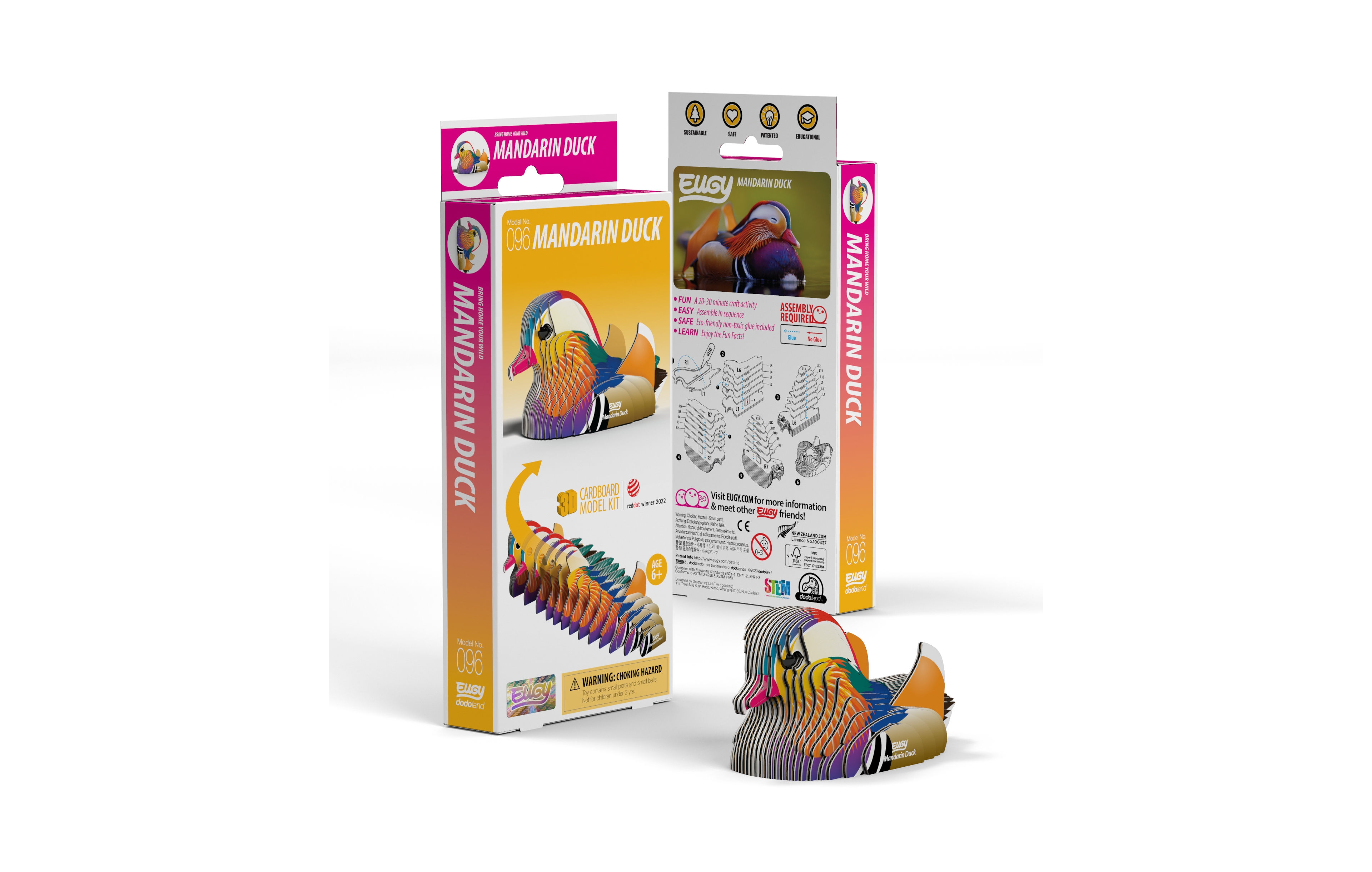 Eugy Mandarin Duck 3D Puzzle