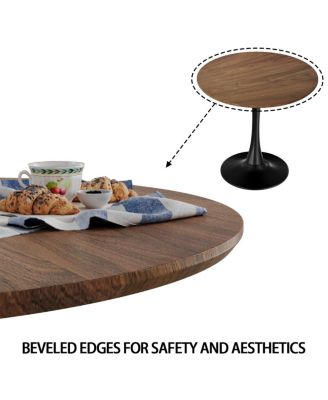 Walnut Round Dining Table (Seats 2-4) - Mid-Century Style