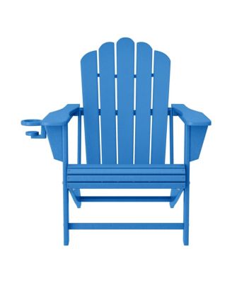 Outdoor Patio HDPE Adirondack Chair With Cup Holder