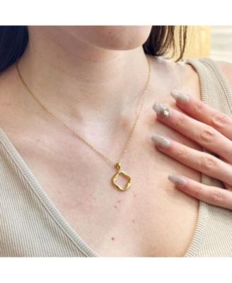 Sam Twisted Infinity Pendant Necklace in 14k Gold Finish