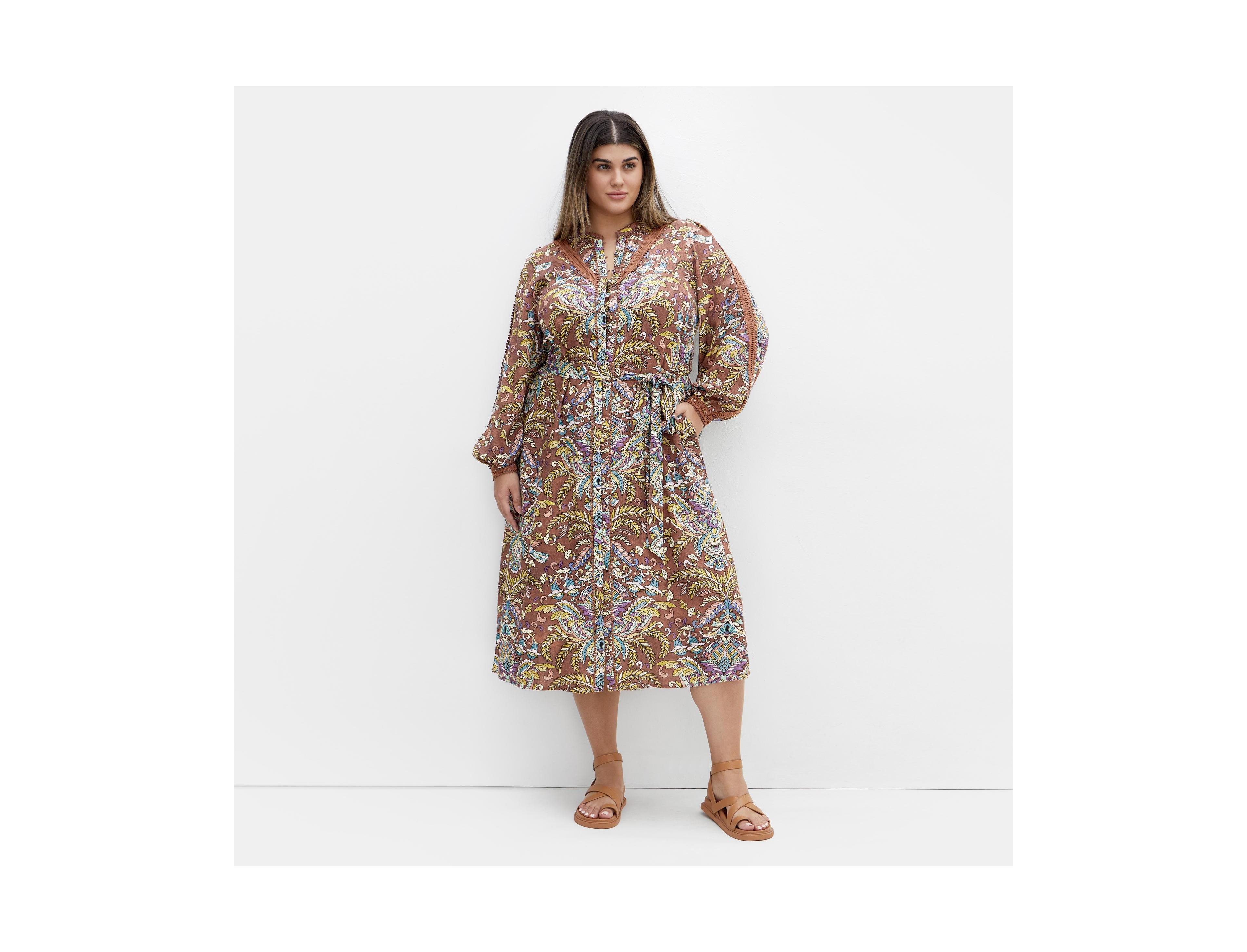 City Chic Plus Mysteria Print Dress