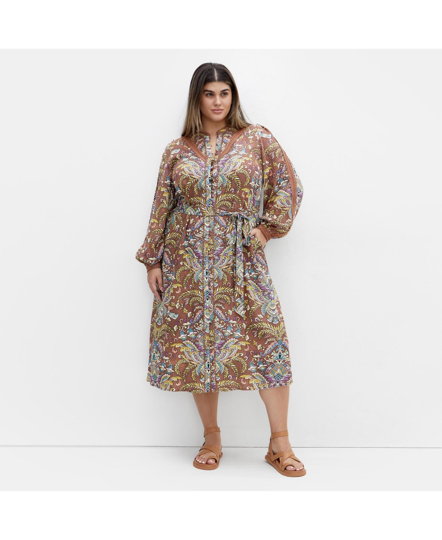 Plus Size Mysteria Print Dress