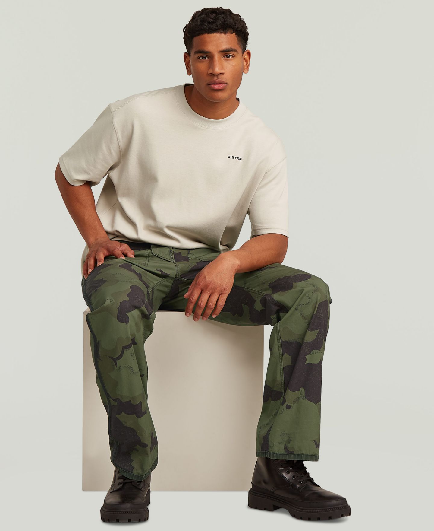 Мужские брюки G-Star Raw Reversible Relaxed Straight Chino, цвет: Оливковый — фото 3
