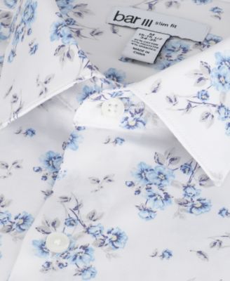 Men's Slim-Fit Spread Collared Dress Shirt