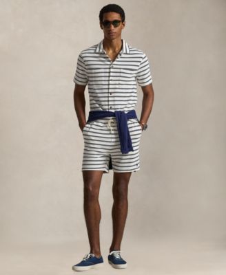 Men's Striped Slim-Fit Shorts